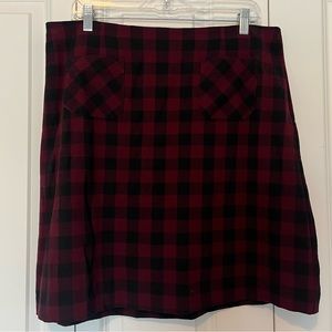 J Jill Plaid Skirt Size LP